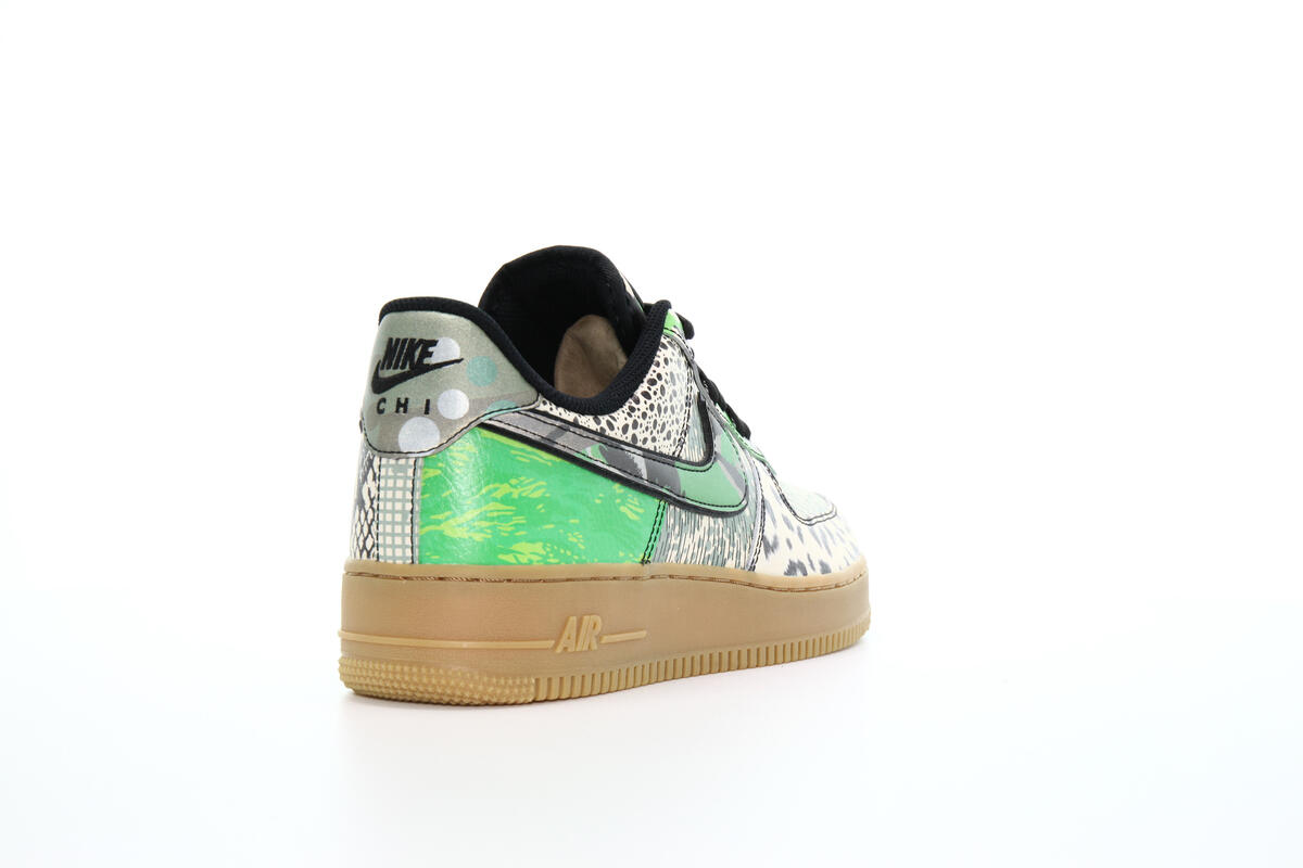 Air force 1 shop qs black/green spark/gum